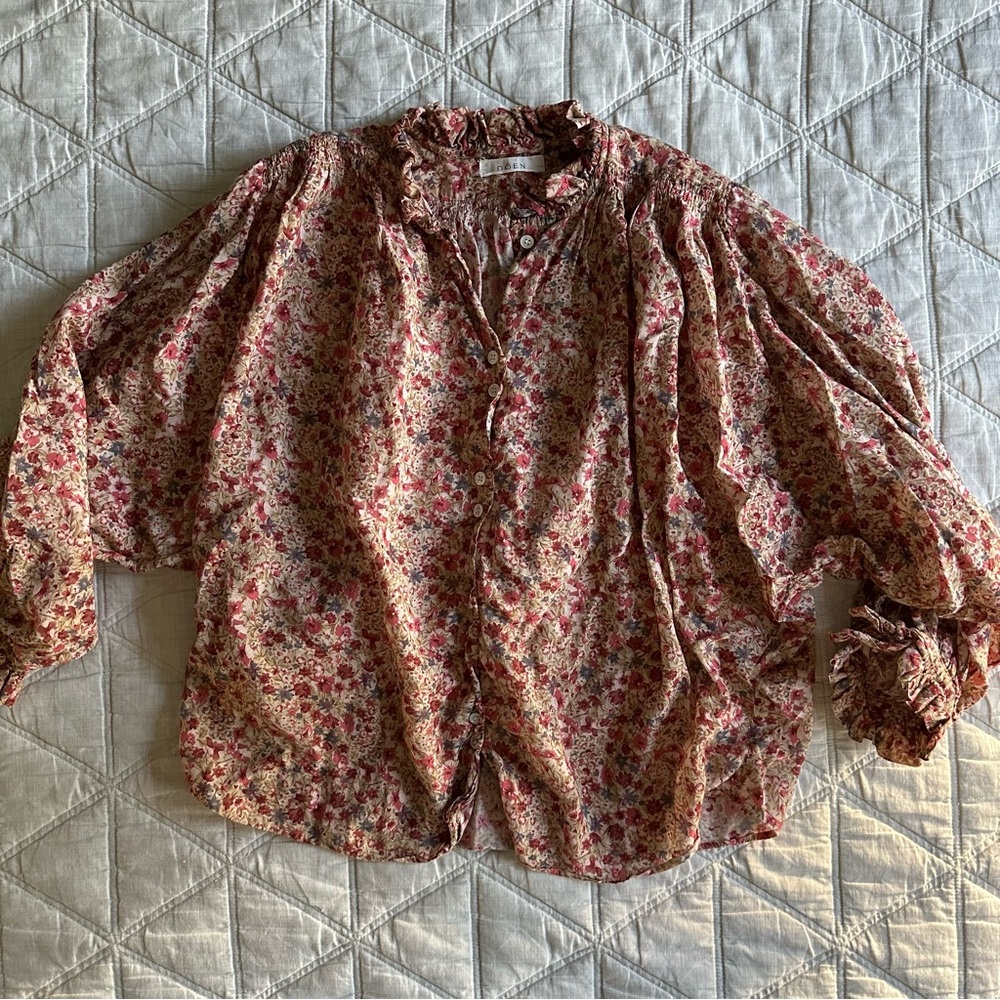 Doen O’Keefe Blouse in Pink Valley Floral